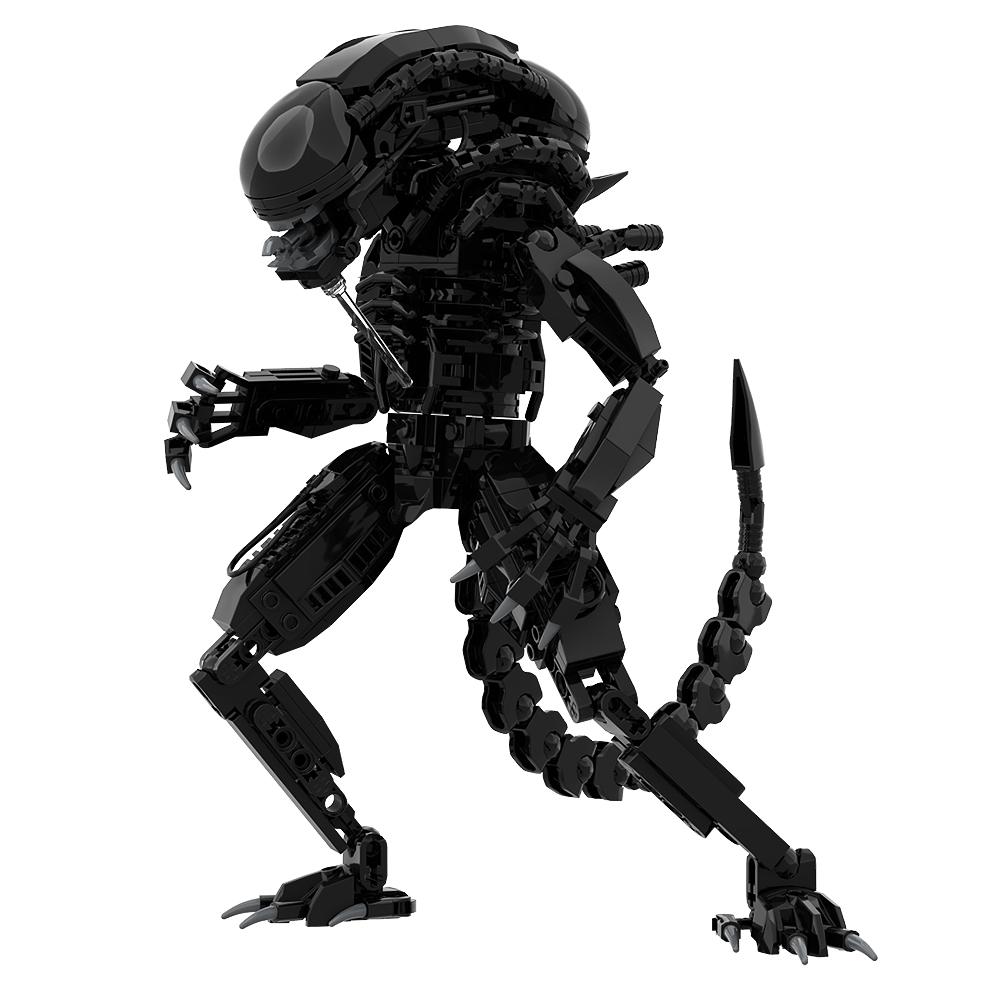 MOC Alien Xenomorph Monster Movie Bricks DO-IT-YOURSELF Robot Assemble