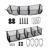 Pickup Truck Trunk Cargo Net with Mounting Accessories 3/4 Pocket Universal Car Auto SUV Truck Bed Organizer Storage Bag