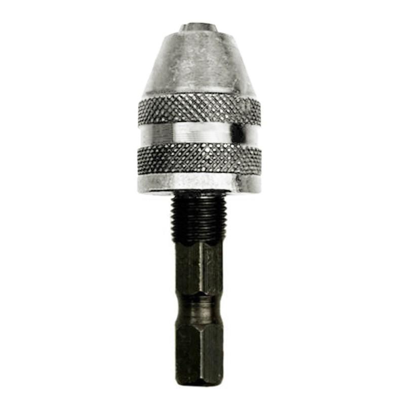 Convenient and Efficient Hex Shank Drill Bit Tool Adapter Black/Silver