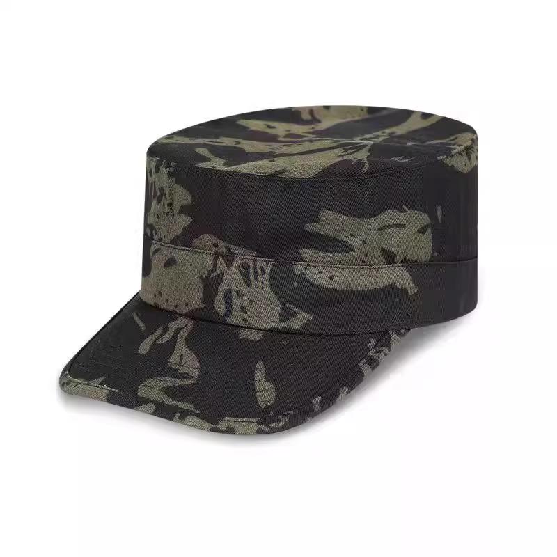 Maskáčová prachotěsná plochá kšiltovka pro stavebnictví, studenty, ochranu před sluncem a horolezectví - Unisex.