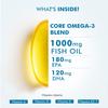 DR. MOREPEN Omega 3 Deep Sea Fish Oil 1000 Mg with DHA & Vitamins A D E K27, 60 Softgels Pack of 1