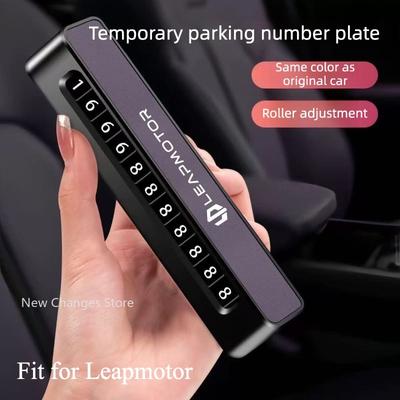 Para Leapmotor B10 B01 C01 C10 C11 C16 T03 Placa de Número de Celular para Estacionamento Temporário de Carro Acessórios Internos