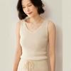 Casual Double V-Neck Cashmere Vest - Loose, Comfortable Fit, Ready-to-Wear, Warm for Autumn/Winter, Versatile Everyday Style