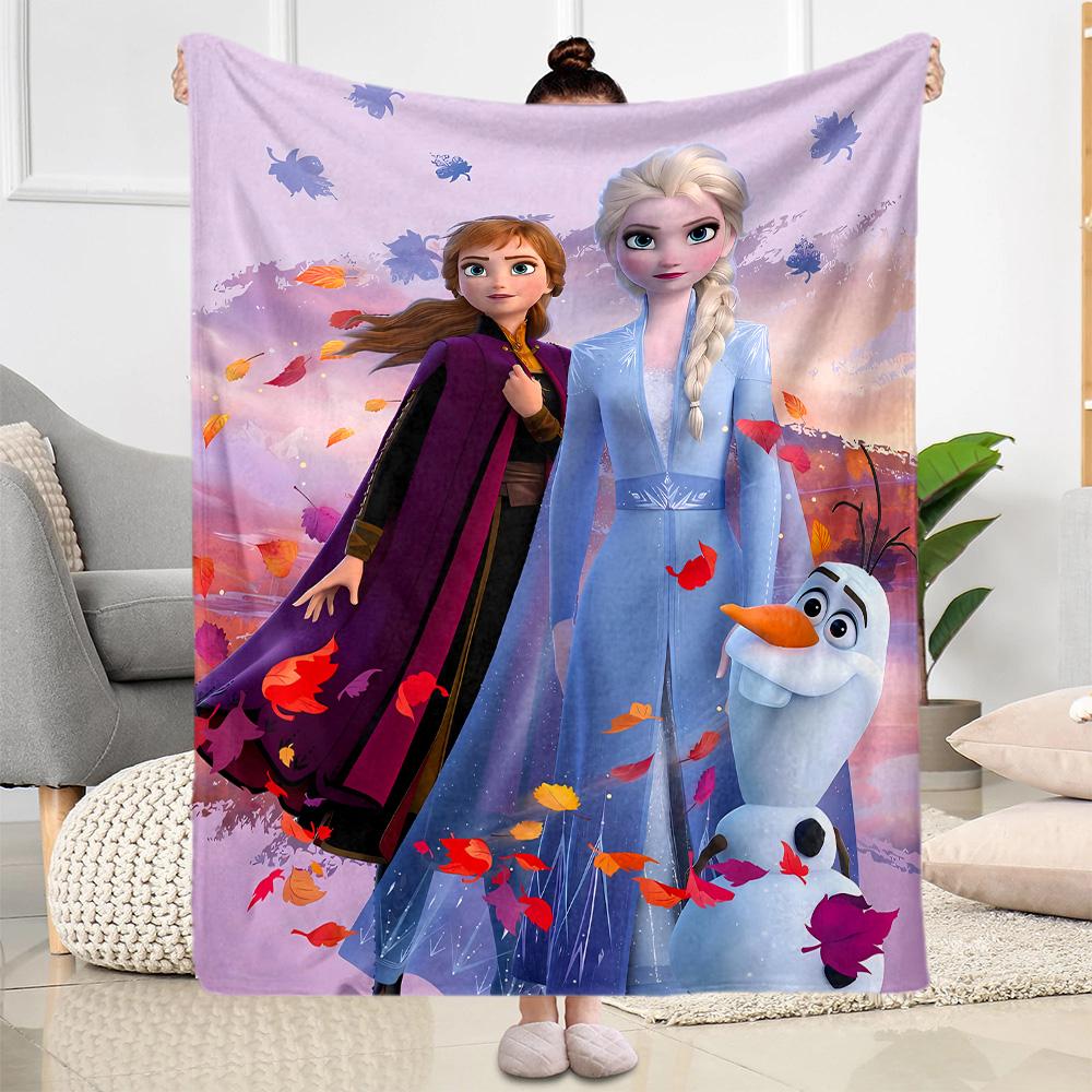 Frozen Friends Adventure Blanket Durable Comfort Suitable for Bedding Bed Livingroom Four Seasons Multipurpose Playful Design