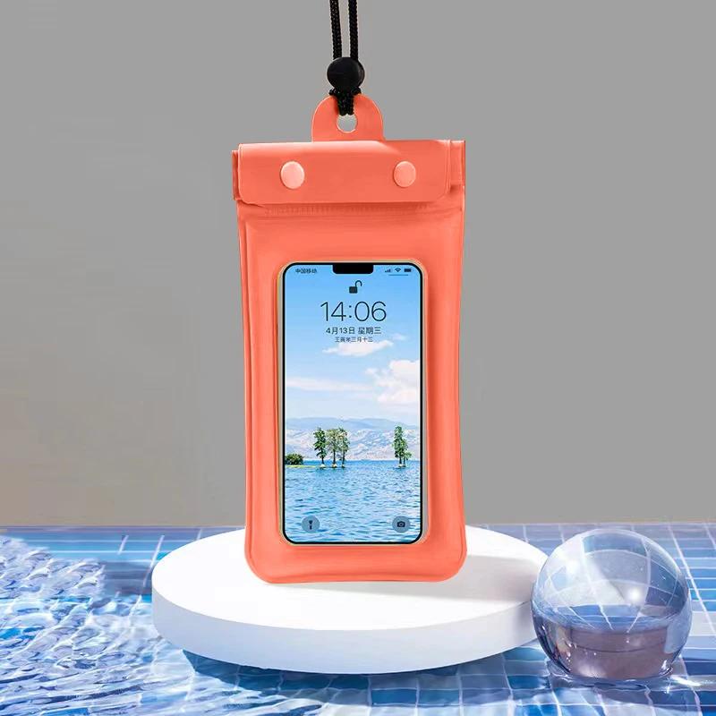Universal Waterproof Floating Airbag Phone Pouch – Swim Beach Case Suit for iPhone 16 15 14 13 12 11 Pro Max, Samsung Ultra More