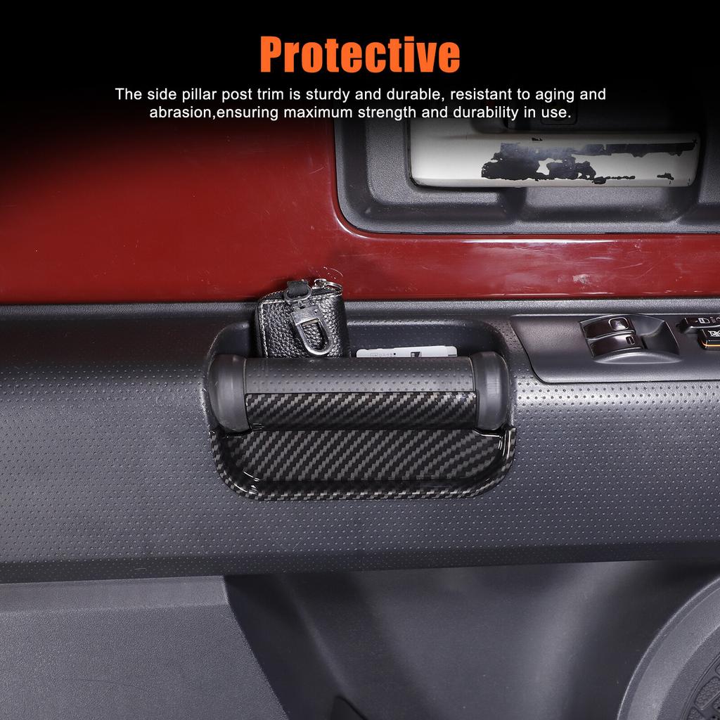 Carbon Fiber ABS Front Door Storage Box Tray for Toyota FJ Cruiser 2007-