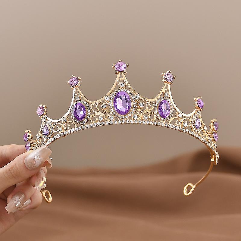New Rhinestone Crown Bridal Wedding Headdress Lolita Female Princess Birthday Hair Accessories Alloy Full Diamond Crown