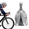 White Winged Motorcycle Bell Titanium Steel Angel Wing Motorcycle Bell Retro Lucky Riding Bell For Biker Riders Bicycle