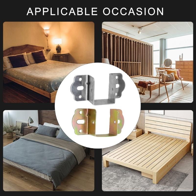 8 pezzi Connettori per Letto Staffe Metalliche per Mobili Morsetti per Telaio del Letto set per Supporto Stabile del Telaio del Letto e Protezioni Anticorrosione