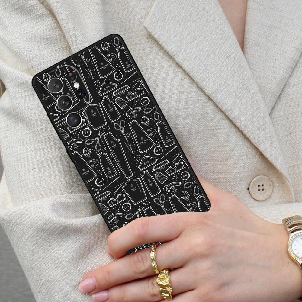 Sewing Scissors Cell Phone Case for Samsung Galaxy S26 Ultra S25 S24 S23 S22 S21 S20 Note10 Cover