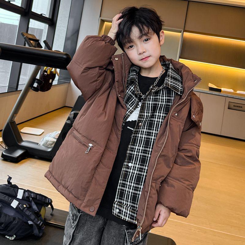 Children's Down-Fiber Jacket, Winter Boys' Casual, Two-Piece-Style Jacket