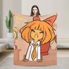 Cartoon Mymy Ongezelligs Blanket Fleece Textile Decor   Multifunction Super Soft Throw Blanket For Bedding Car Bedding Throws