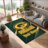 Green Bay Packers Crystal Velvet Rug, Custom Name Text Personalized Non‑Slip Floor Mat for Home Decor Gift