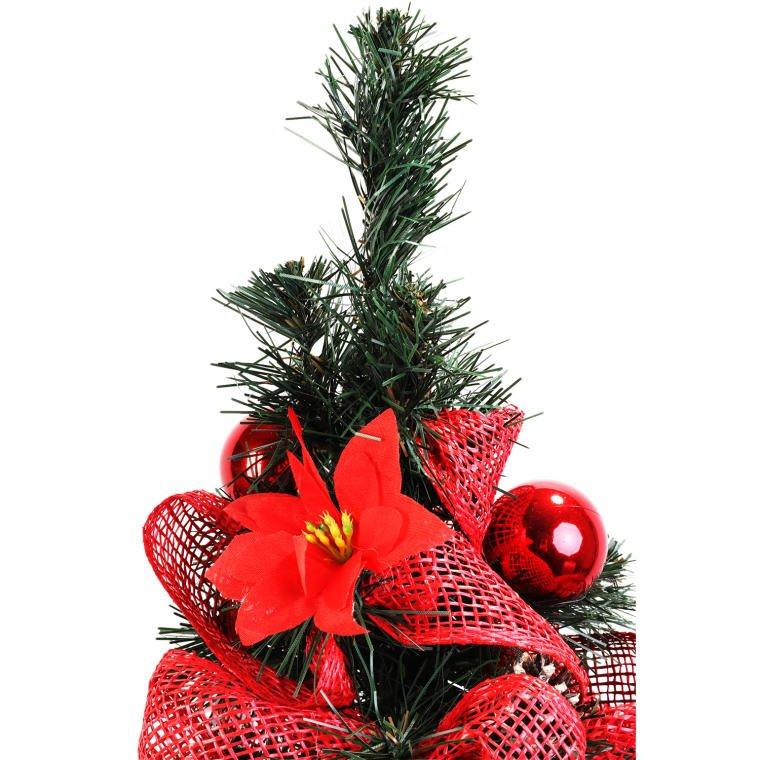 Christmas tree with red decoration 45cm