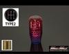 Crystal Foam Shift for New and Isuzu Elf Knob, Short, 100mm, Red/Purple, Isuzu, Mitsubishi, Hino, Profia, Fuso, Canter, Fighter, (Ultra-Low PM),