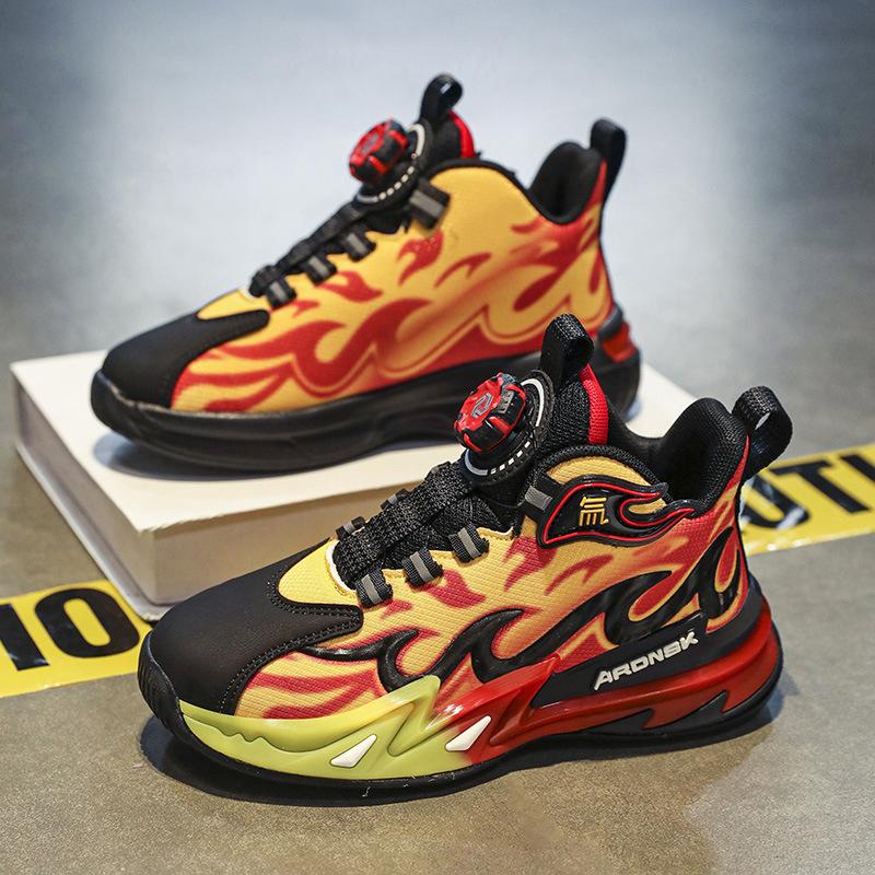 

Boys Basketball Shoes Autumn Children s Sneakers Boys Shoes Trend Shoes Middle Children s Sneakers Leather Sneakers 42 красный