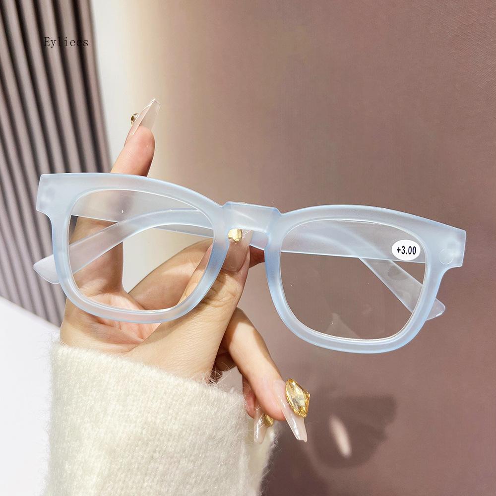 Women Men Hyperopia Eyeglasses Oversized Square Reading Glasses Prescription Diopter Eyewear +1.5 +2 +2.5 +3 +3.5 +4 gafas