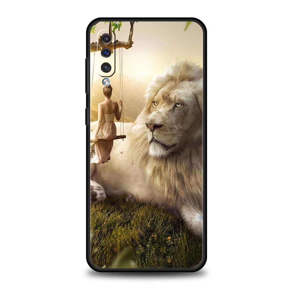 Animal Tiger Lion Case For Samsung Galaxy A12 A22 4G A32 5G A72 A52 A70 A50 A20e A30 A02s A10 A20s A10s A40 A04 Phone Cover Soft