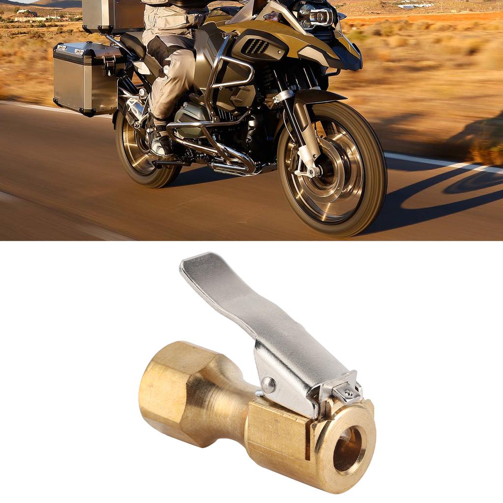 Tire Inflator Chuck Connector Fast ClipOn Air Pump Adapter for Car Motorcycle Inflation