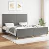 Vidaxl Bed Frame Without Mattress, Dark Gray, 160X200 Cm, Upholstered