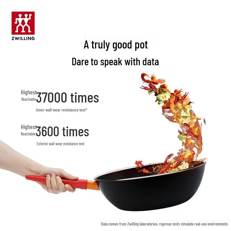 ZWILLING NOW plus 30cm Black Non-Stick Stir-Fry Pan Set