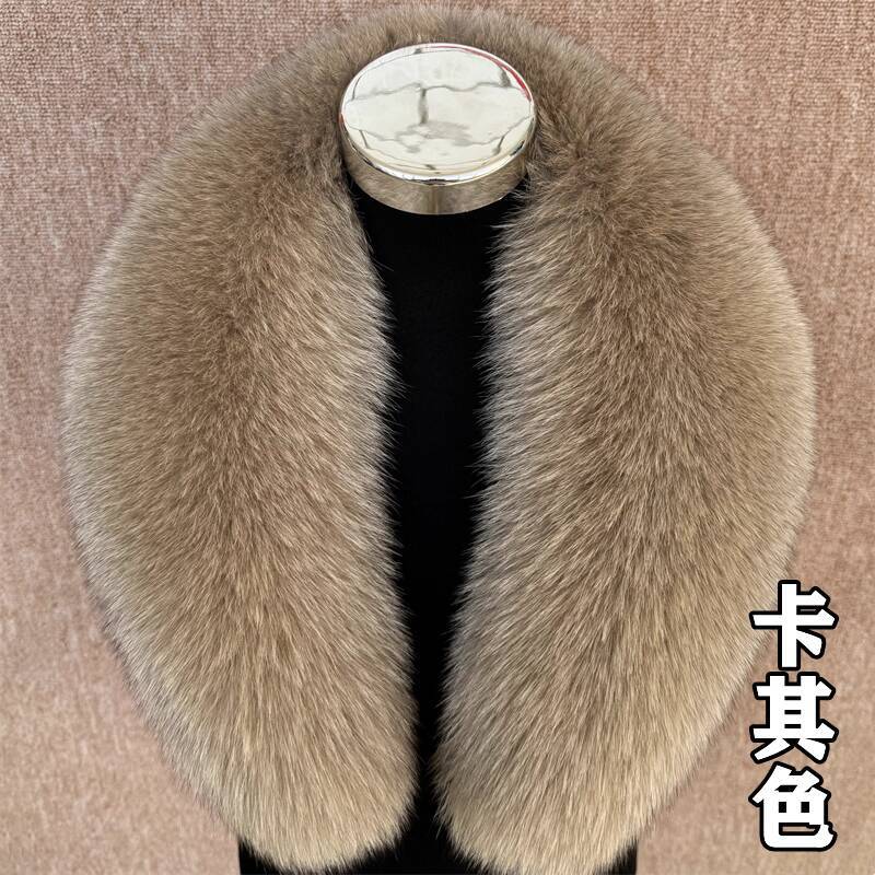Real Fox Fur Collar Women Winter Thickened Fur Collar Scarf Collars Wraps Neck Warmer Fur Scarves Shawl Luxury Fluffy Fur Shawl