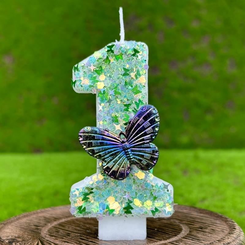 Shein Creative Digital Birthday Candle Cake Party Decoration Birthday Candle Butterfly