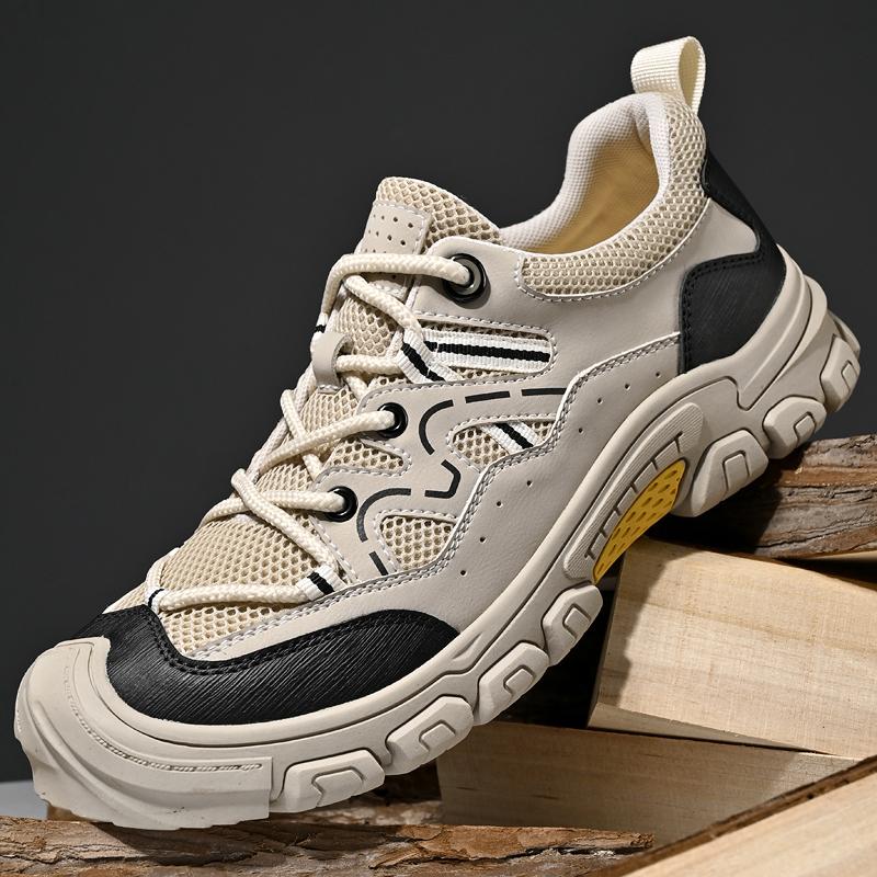 

Модные летние повседневные дышащие мужские качественные удобные сетчатые туфли кожаные повседневные сетчатые туфли модные уличные нескользящие спортивные туфли для лазания 46