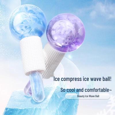 Ice Wave Beauty Device: Cold Compress Eye & Face Massager with Ice Globe
