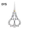 Vintage Carved Flower Scissors Heavy Duty Stainless Steel Sharp Blade Multipurpose Tailor Scissors DIY Embroidery Arts Crafts Crochet Yarn Needlework