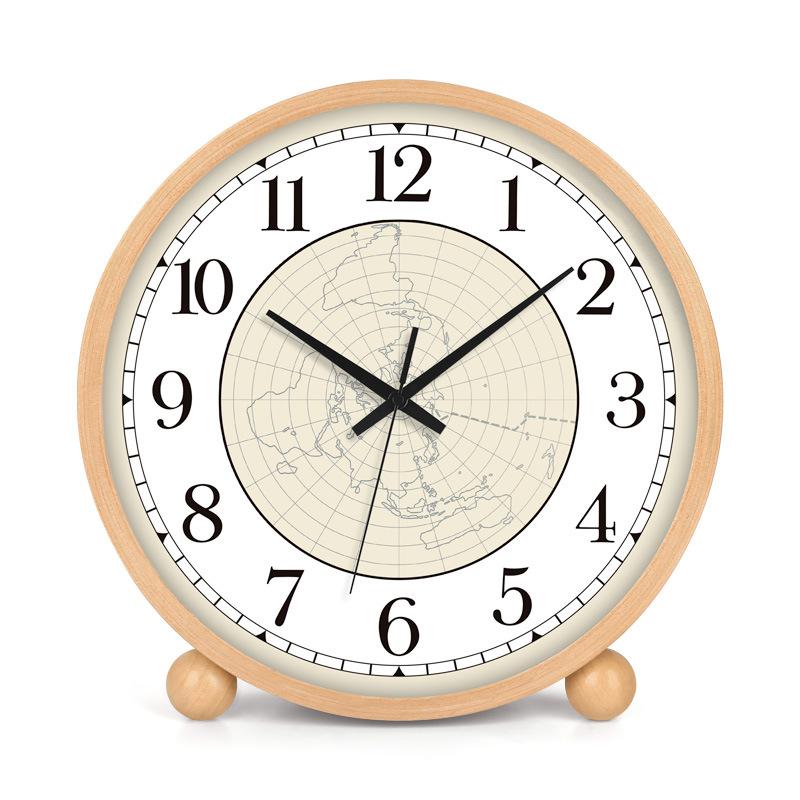 

Настольные часы из массива дерева Креативные настольные часы для кабинета Простые настольные часы Гостиная Дом Размещение Настольное украшение Сидячие часы .