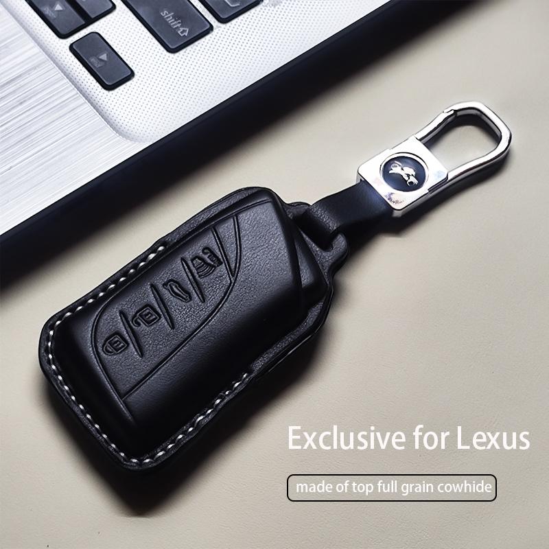 Genuine Leather Car Smart Key Case Cover Fob for Lexus NX ES UX US RC LX GX IS RX 200 250h 350h LS 450h 260h 300h UX200 Keychain