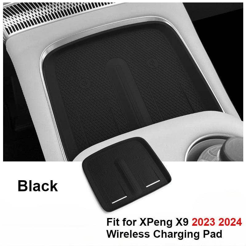 For Xpeng X9 2023-2026 Wireless Charging Pad Protective Mat Auto Pad Car Phone Auto Interior Accessories Charger Mat Non-slip