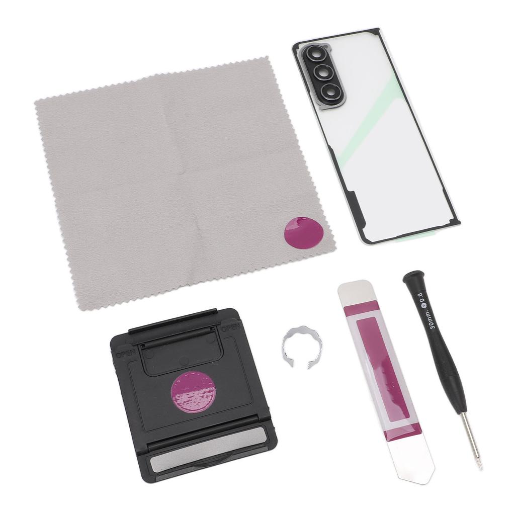 Phone Back Glass Cover Replacement Pre Installed Adhesive Camera Lens Back Glass Door Cover for Z Fo