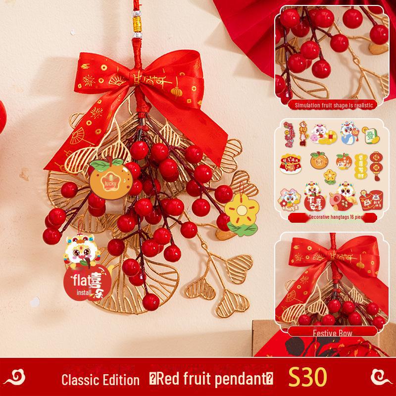 Fortune Fruit Pendant: Snake Year Spring Festival Decoration for Living Room