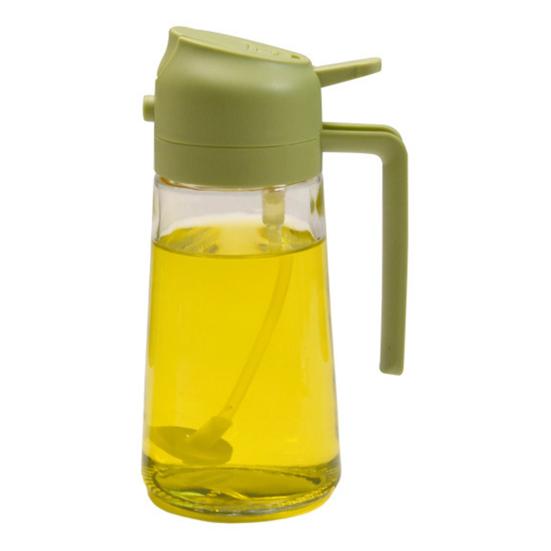 Oil Pot 2-in-1 Design Food Grade PP Lead-Free Glass Transparent Visual Design Cooking Sprayer
