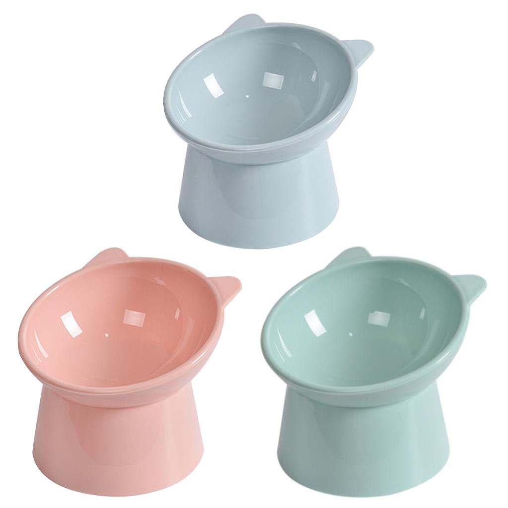 Raised Cats Bowls Small Dog 45° Tilted Dish with Stand Feeders for Dog Cats