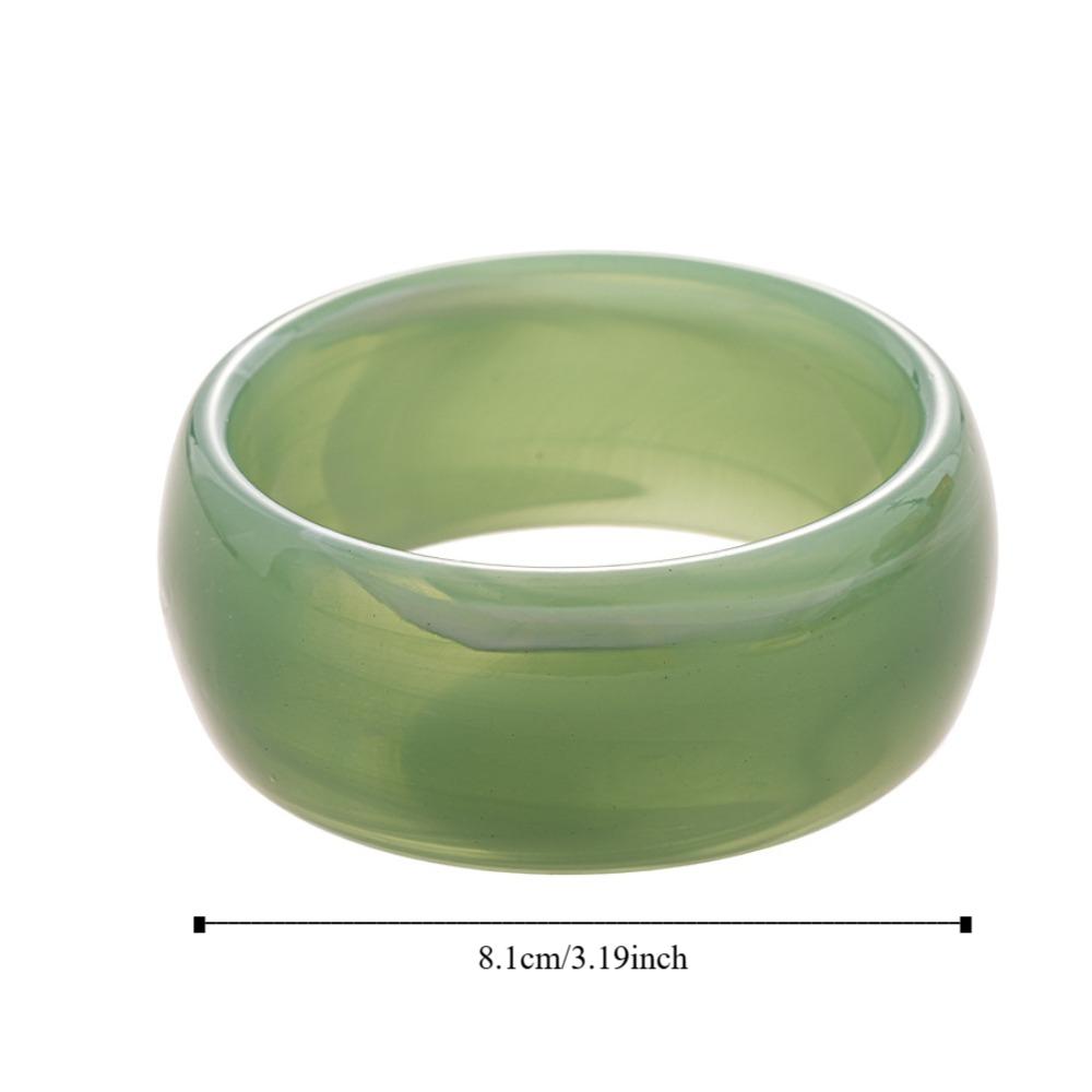 Strip Round Wide Bracelet Smudging Retro  Hand Ring Temperament Acrylic Bangle  Girls