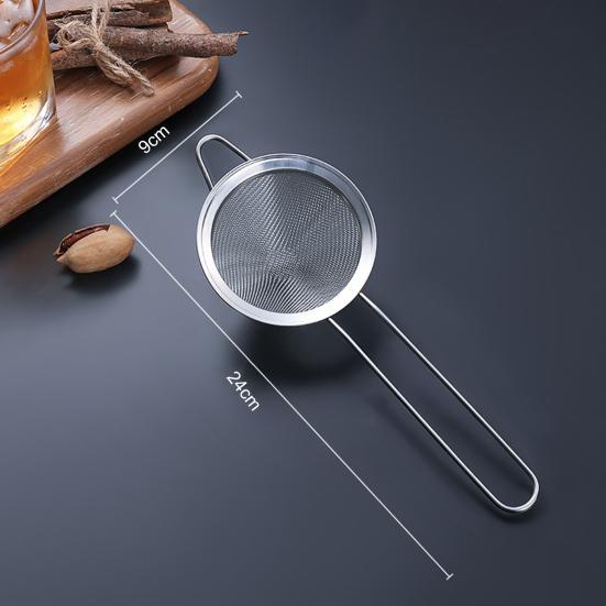 Cocktail Strainer Quick Filtration Reusable Not Easily Deformed Long Handle Design Stainless Steel Cone-Shaped