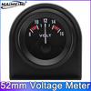 52mm Fuel Level Gauge 12V White LED Black Rim Universal Car Automotive Oil Level  Meter 240-33ohm Oil Press Water Temp Gauge