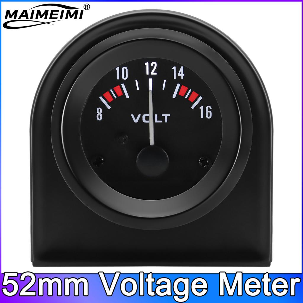 52mm Fuel Level Gauge 12V White LED Black Rim Universal Car Automotive Oil Level Meter 240-33ohm Oil Press Water Temp Gauge