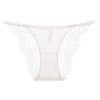 Women Sexy French Style Sheer Mesh Lace Low Waist Breathable Cotton Crotch Solid Panty