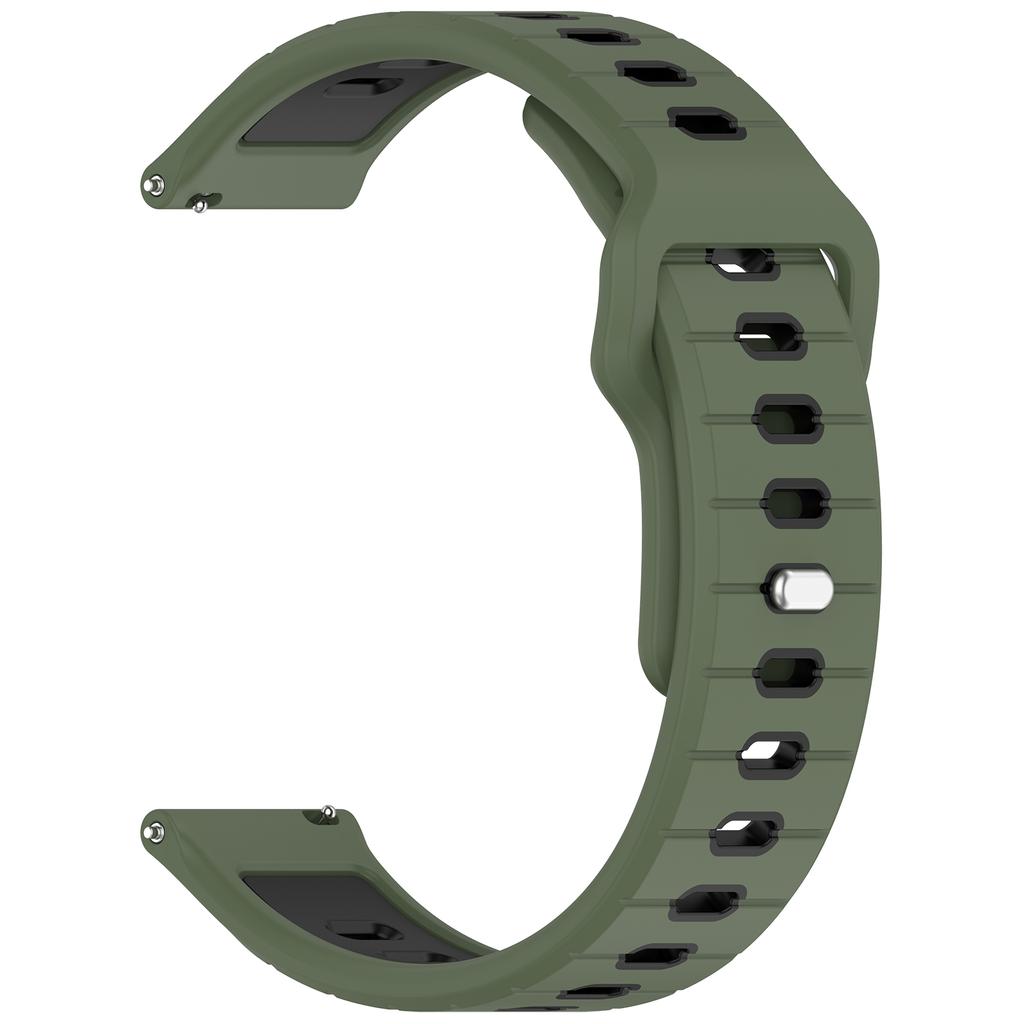 Für Garmin Venu 3 Silikon Uhrenarmband 22mm Horizontale Streifen Umgekehrte Schnalle Armband