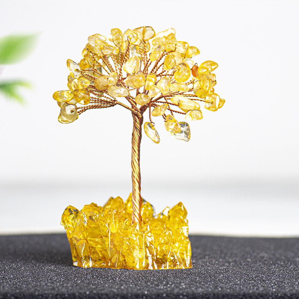 Crystal Tree Decor With Natural Quartz For Home Office Gift Gift For Teens