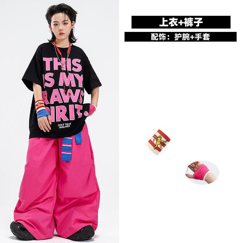 Kids Hip Hop Dance Outfit Girls Boys Jazz Performance Costume Set Streetwear