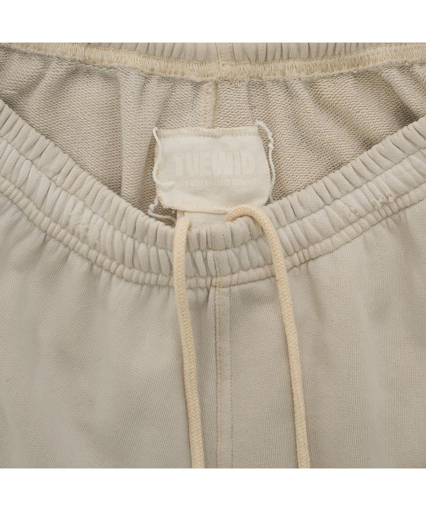 TUEWID Tuewid Classic Embroidery Sweatpants In Raw Edge Lounge Fit (Eggshell)