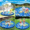 Outdoor Splash Mat PVC Foldable Portable Non Toxic Odorless Inflatable Splash Pad for Toddlers Alphabet