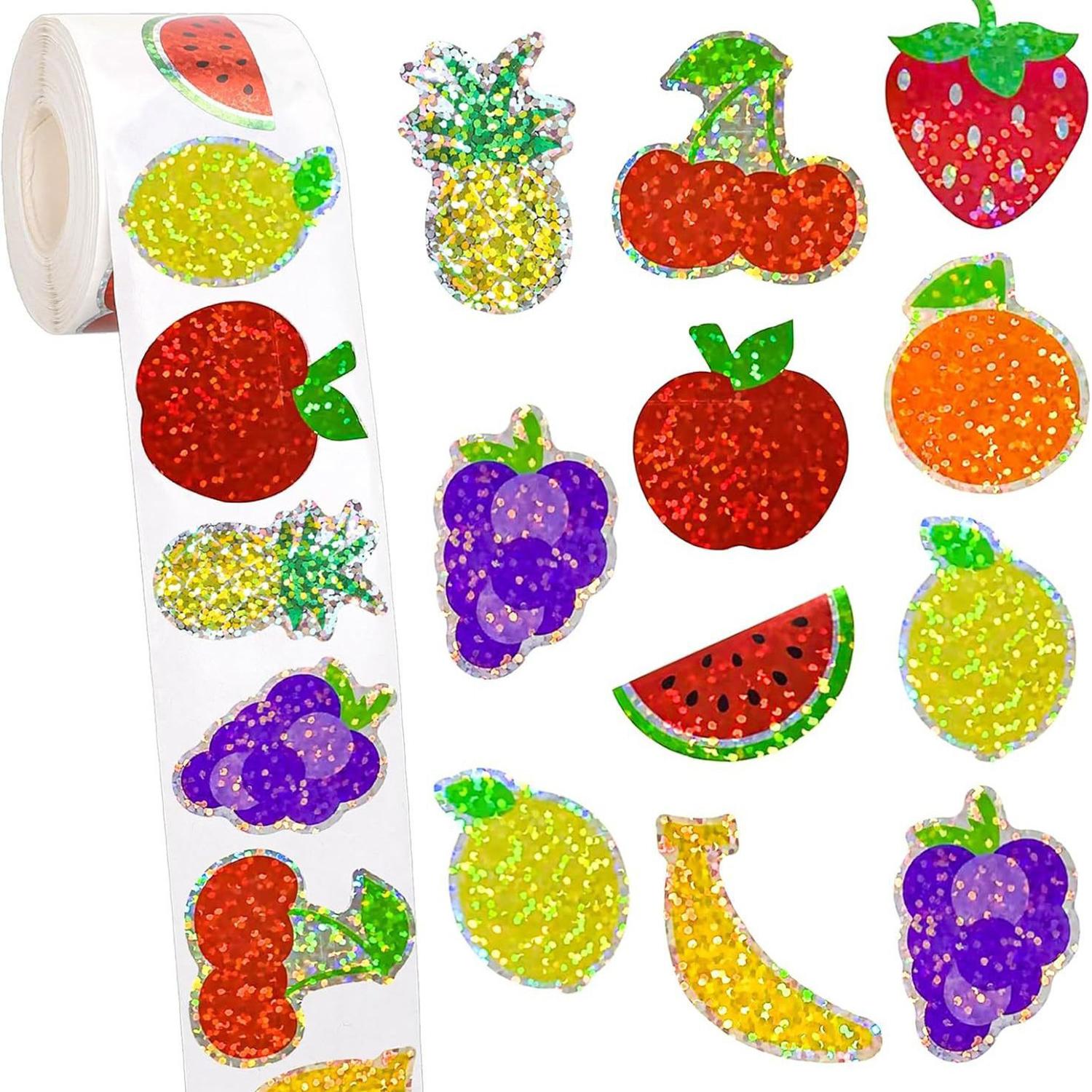 100-500Pcs High-Quality Glittering High-Quality Colorful High-Quality Fruits High-Quality Stickers High-Quality Stickers High-Quality Party