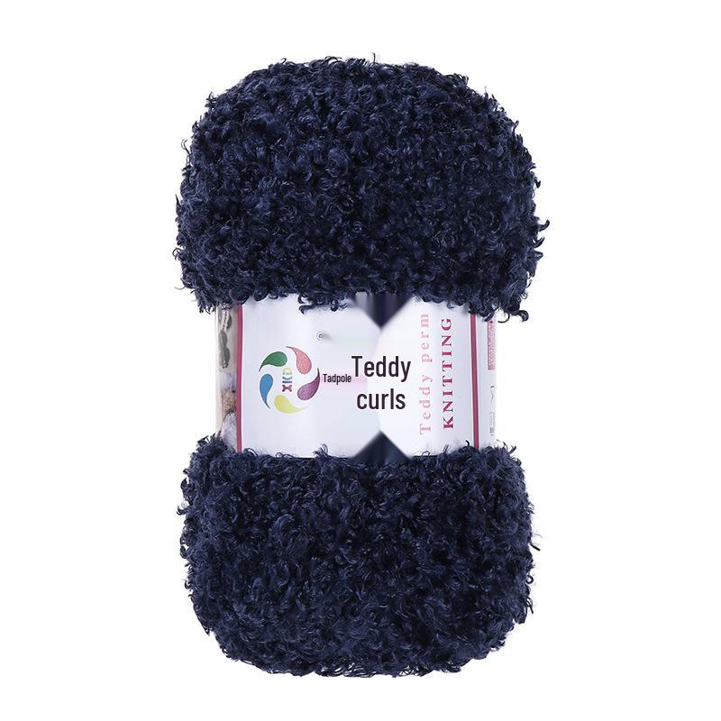 Curly Faux Fur Plush Yarn for DIY Hand-Knitting - Teddy, Doll Accessories, Scarf, Hat, Vest, Thick Coral Fleece