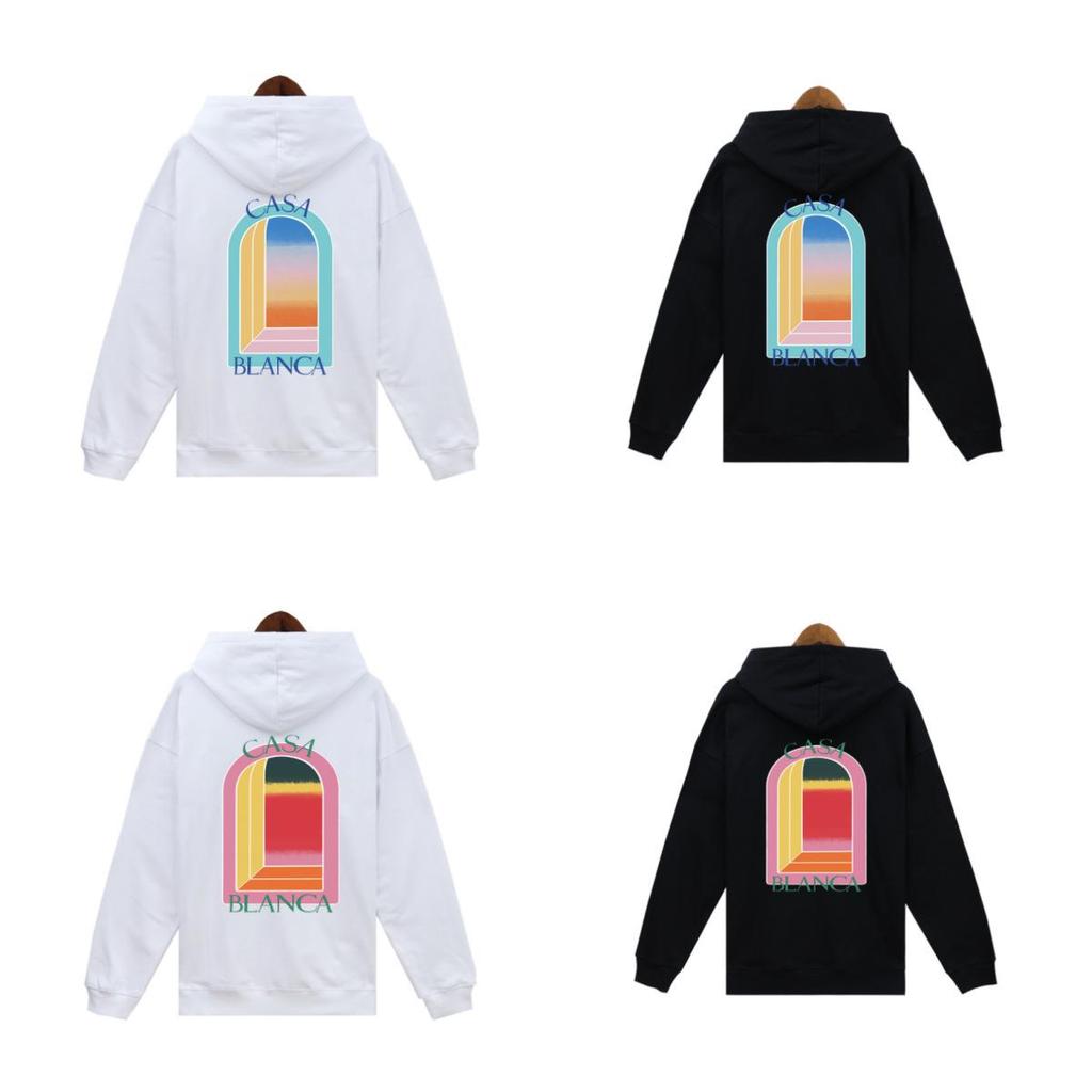 Unisex Trendy European & American Loopback Hooded Sweatshirts - Autumn/Winter, Featuring Loose Casablanca Style